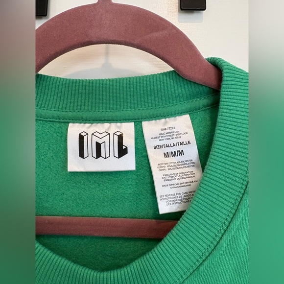 Meowy Christmas Green Kitten Christmas Sweatshirt IML - Picture 3 of 4